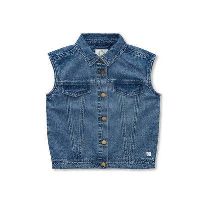 Denim Vest Denim Blue - Sproet &amp; Sprout