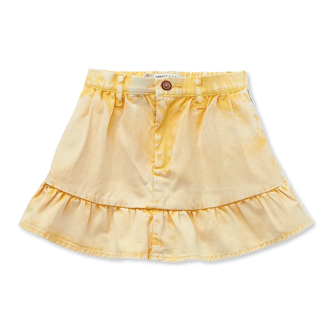 Denim Peplum Skirt Pastel Yellow - Sproet &amp; Sprout