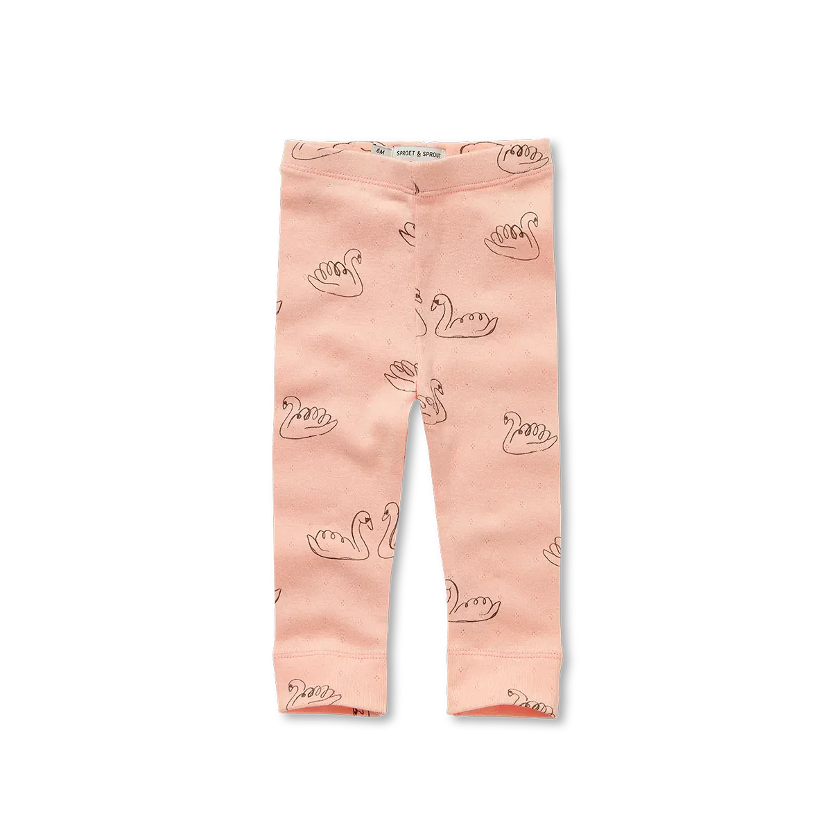 Baby Legging Swan Print Blush Pink - Sproet &amp; Sprout