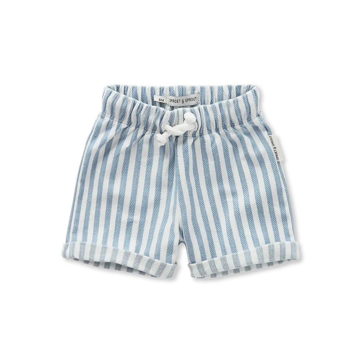 Baby Short Stripes Denim Blue - Sproet &amp; Sprout
