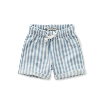 Baby Short Stripes Denim Blue - Sproet &amp; Sprout