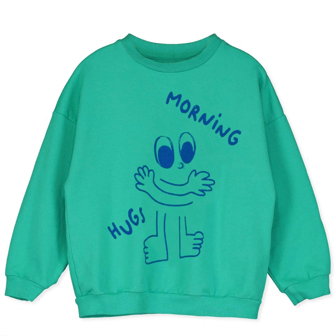 Sweatshirt Morning Hugs Green