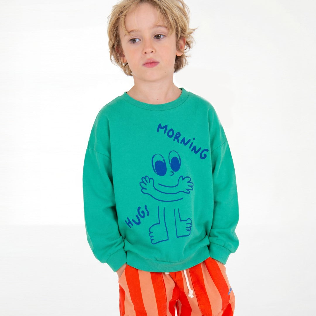 Sweatshirt Morning Hugs Green