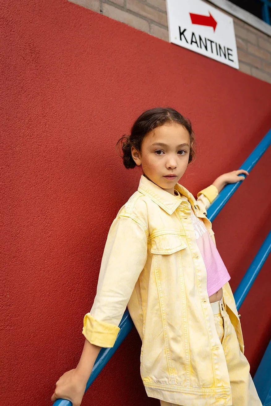 Denim Jacket Pastel Yellow - Sproet &amp; Sprout