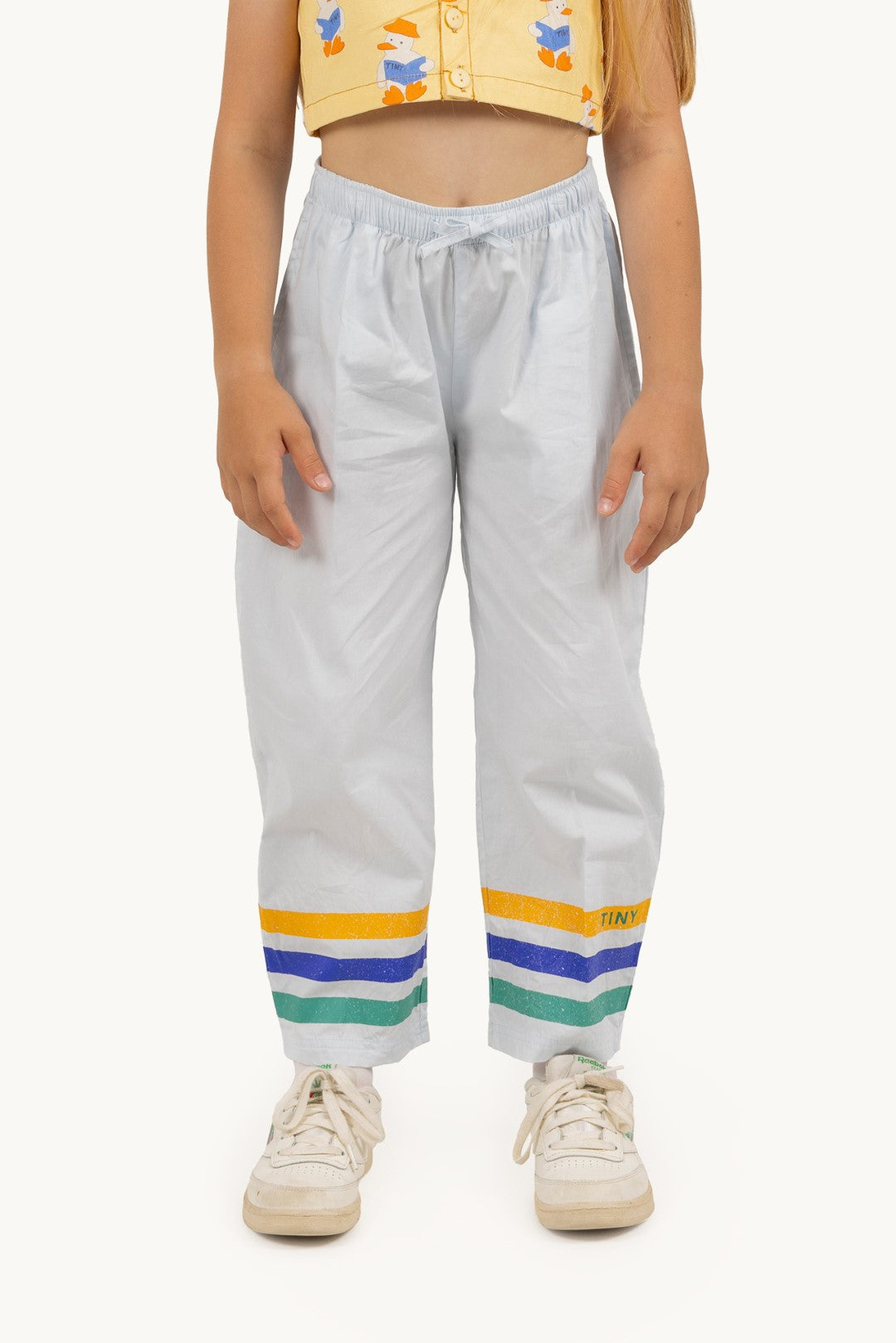 Stripes Multicolor Woven Pant Pastel Blue