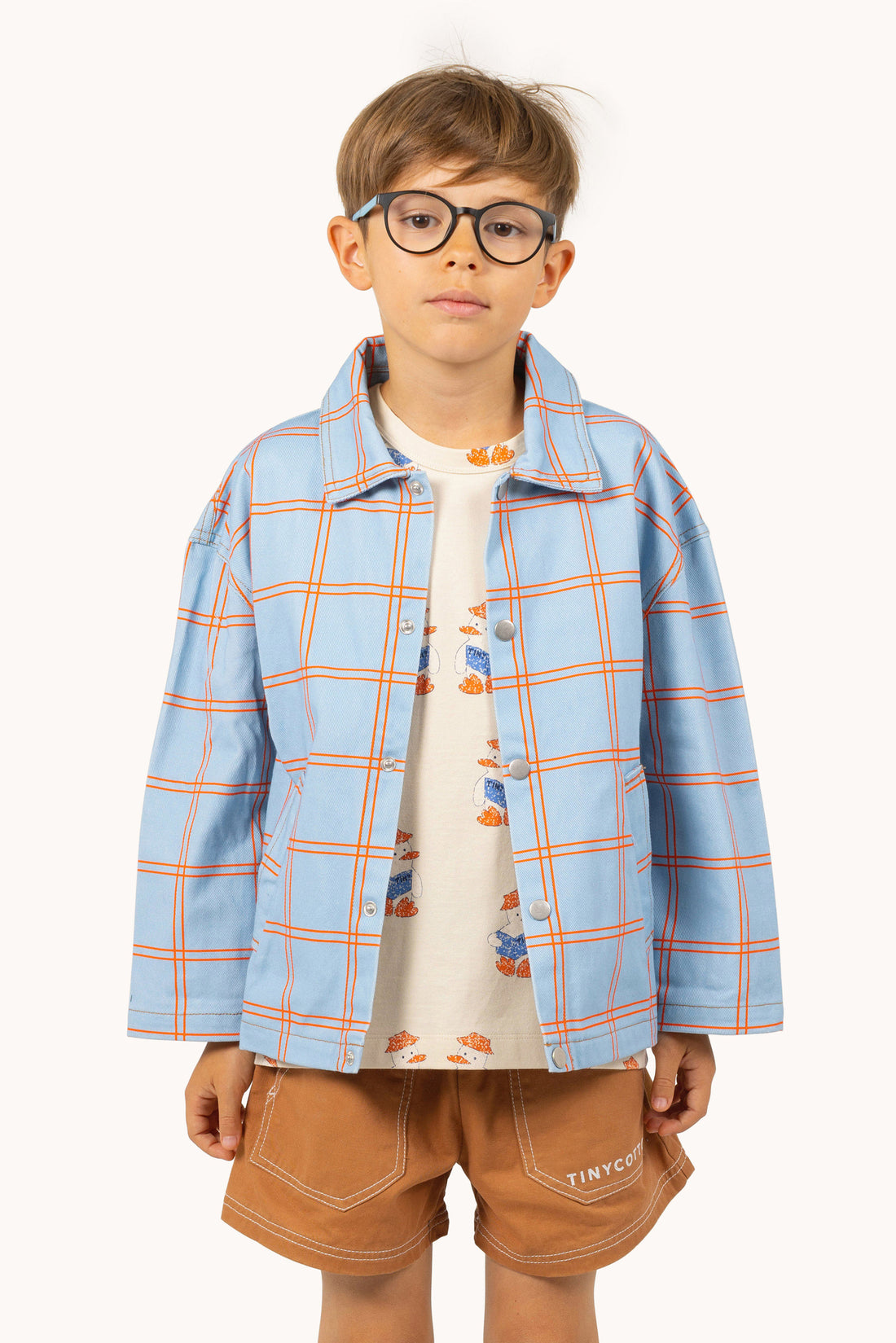 Check Jacket Denim Blue