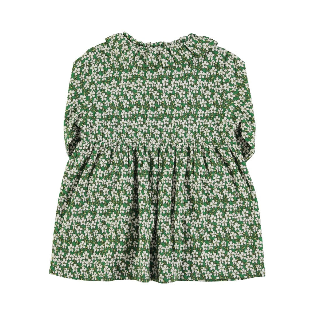 Short Dress Green Flowers