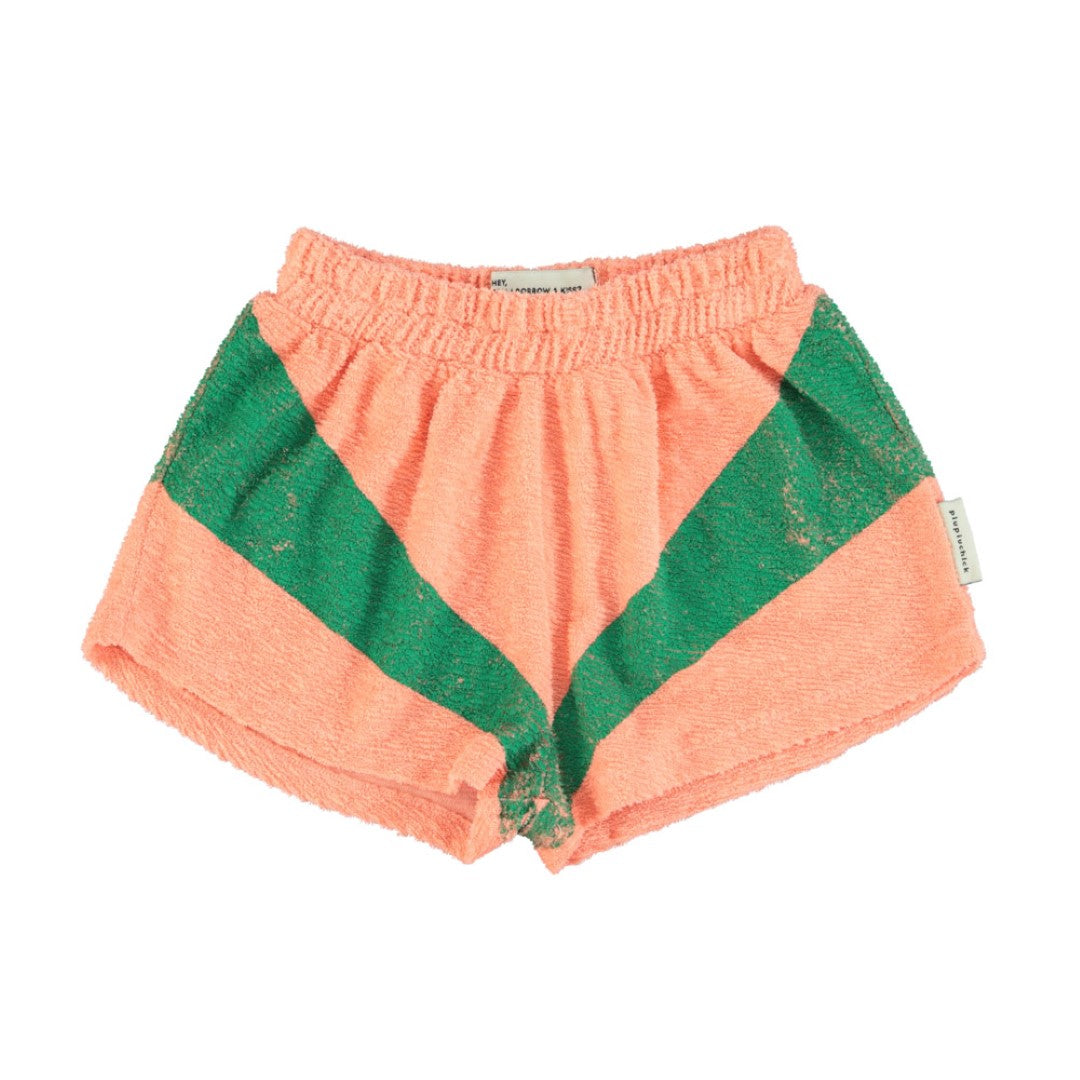 Shorts Coral &amp; Green Print