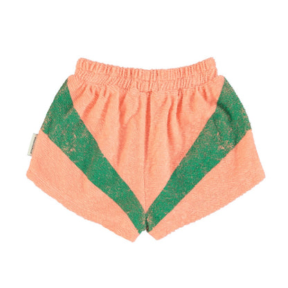 Shorts Coral &amp; Green Print