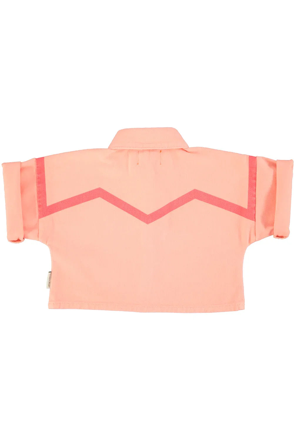Short sleeves Jacket Pink With Pink Geometric Lines - Piupiuchick