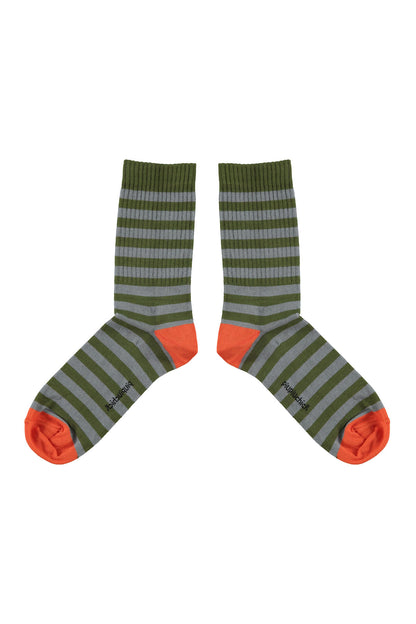 Socks Green &amp; Blue Stripes