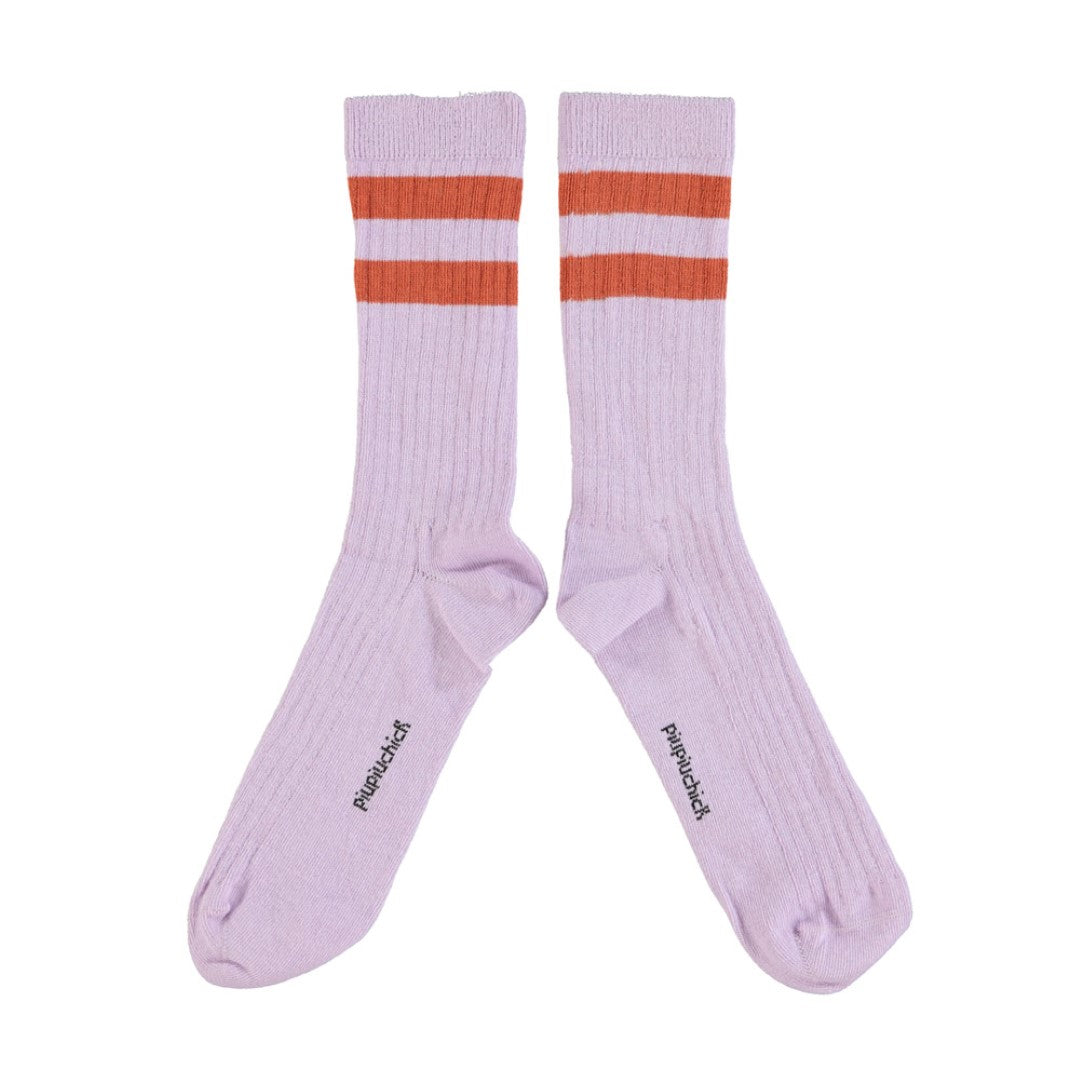 Socks Lavender Terracotta Stripes