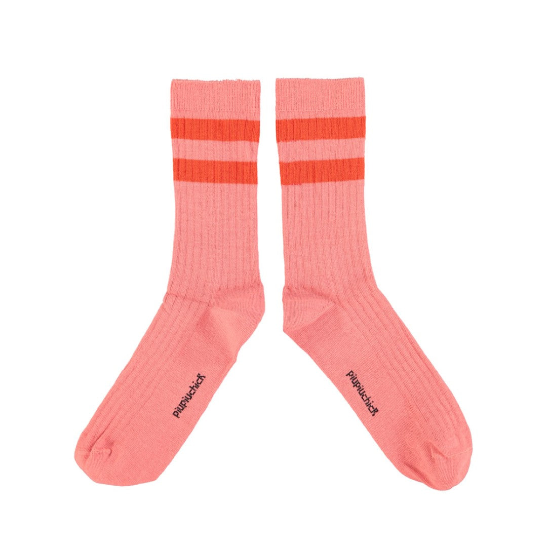 Socks Pink Orange Stripes