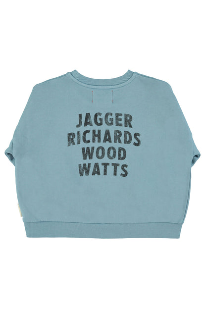 Sweatshirt Blue With Rock Stars Print