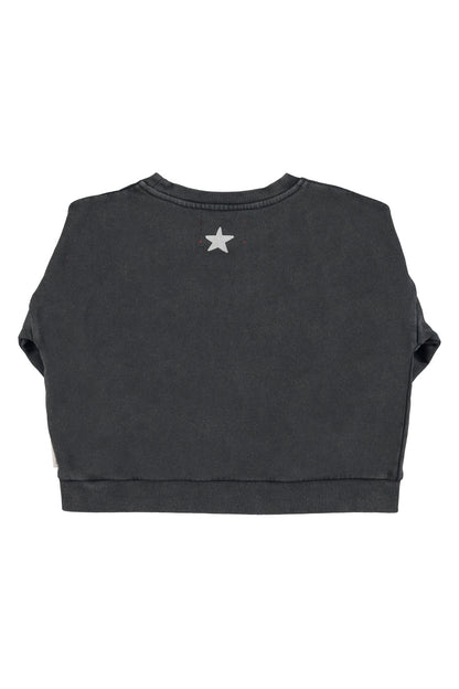 Sweatshirt Faded Black With Jimi Hendrix Print