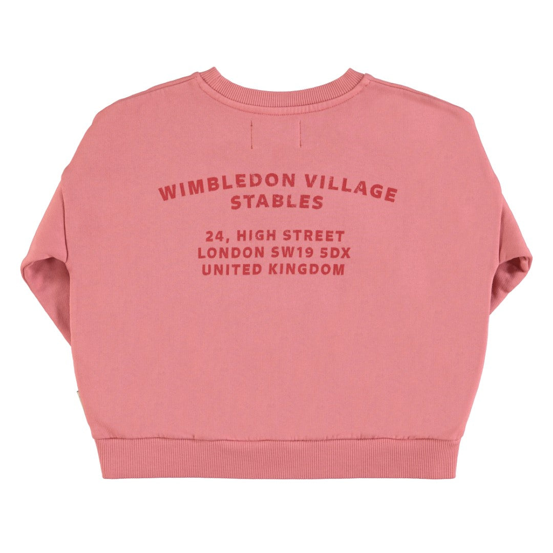 Sweatshirt Pink Multicolor House Print
