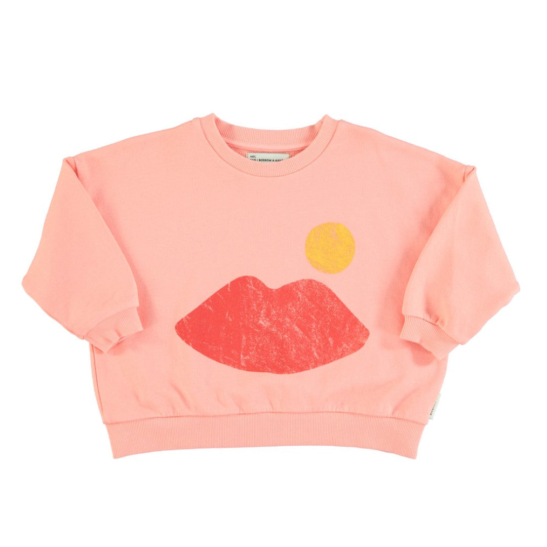 Sweatshirt Coral Lips Print