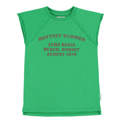 T-shirt Dress Green With Hottest Summer Print
