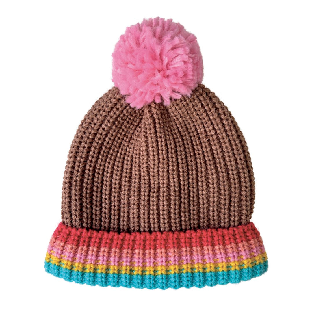 Rainbow Stripe Knitted Hat