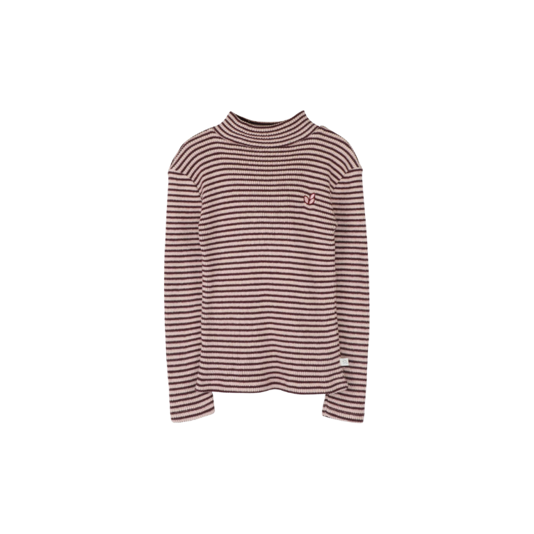 Tara Turtle Neck LS T-shirt Rose Bordeaux