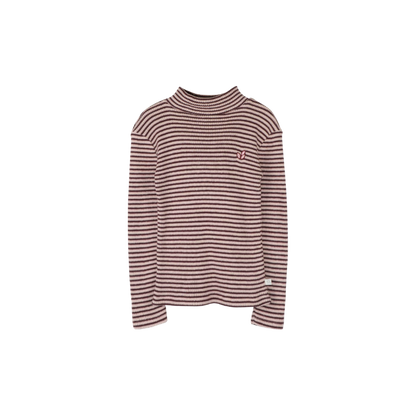 Tara Turtle Neck LS T-shirt Rose Bordeaux
