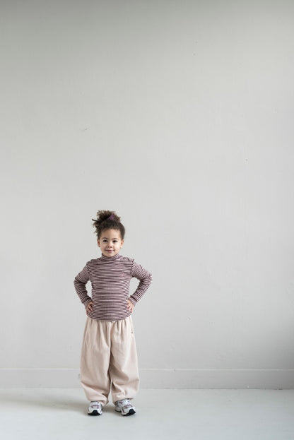 Tara Turtle Neck LS T-shirt Rose Bordeaux