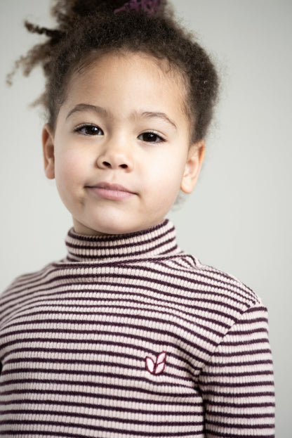 Tara Turtle Neck LS T-shirt Rose Bordeaux