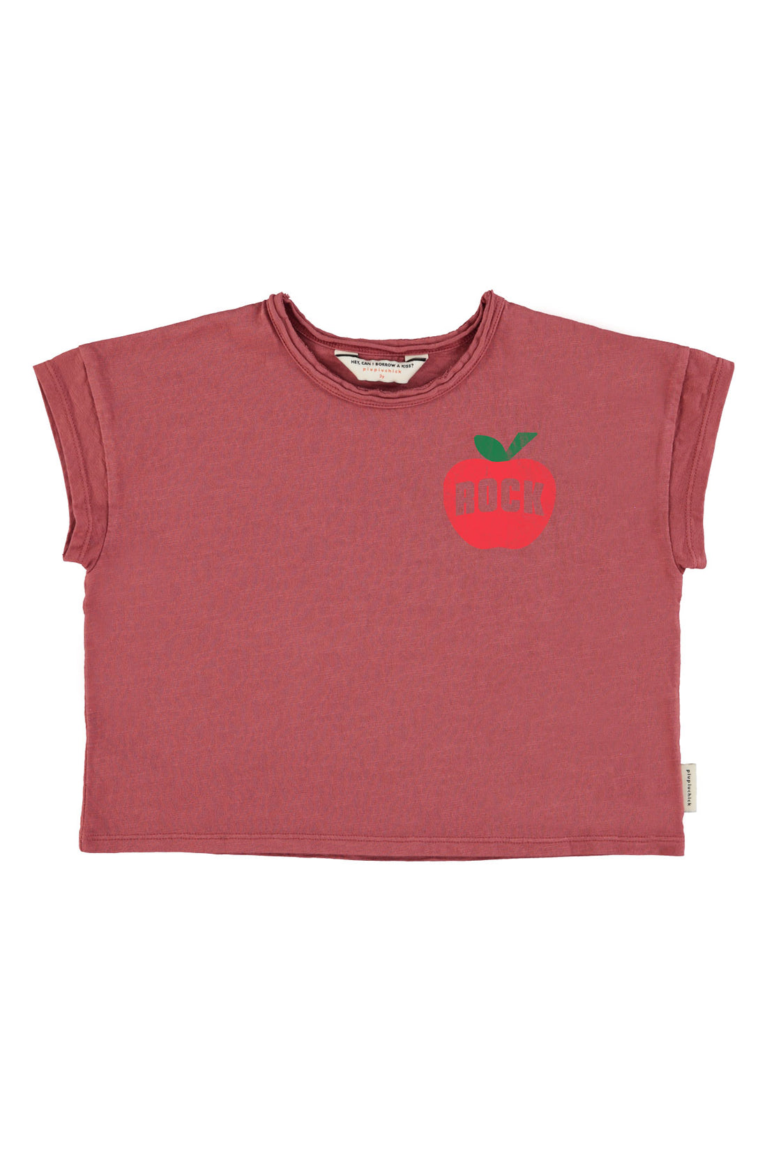 T-shirt Bordeaux Apple Print