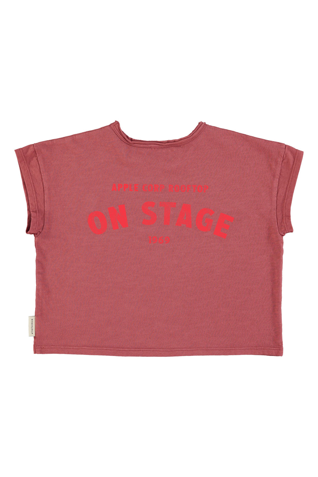 T-shirt Bordeaux Apple Print