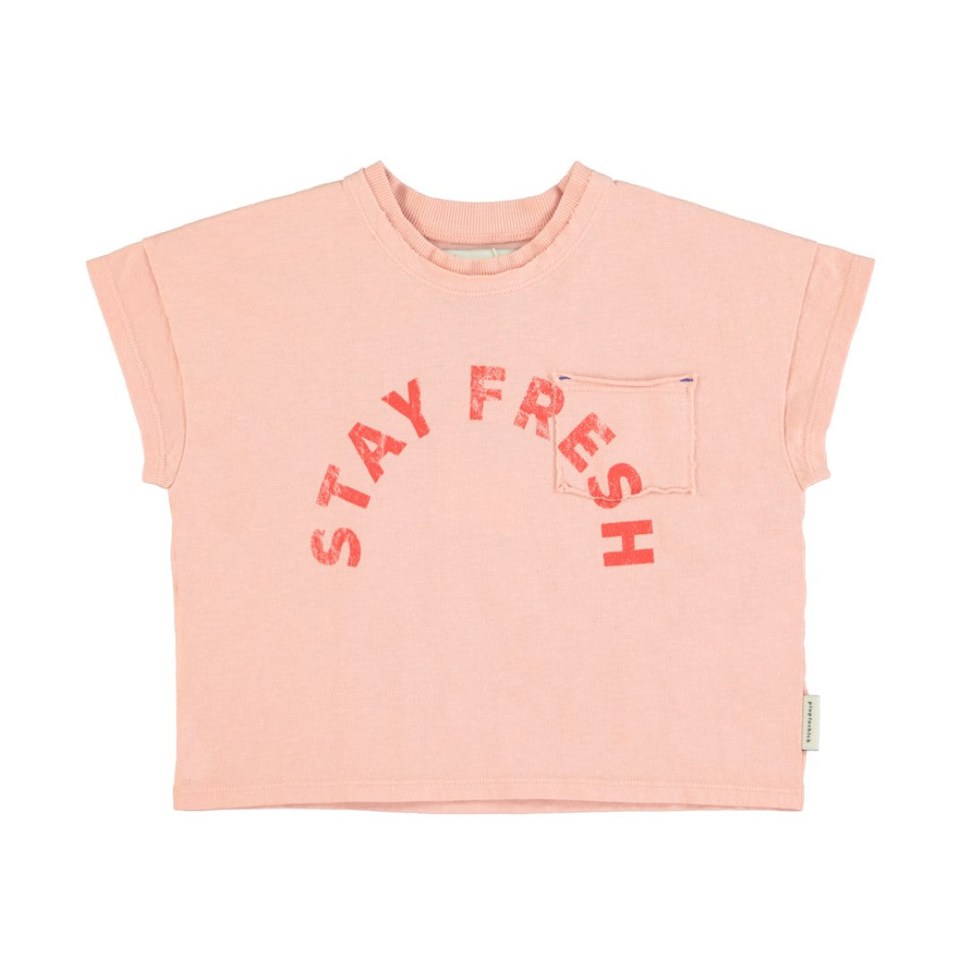 T-shirt Light Pink Stay Fresh Print