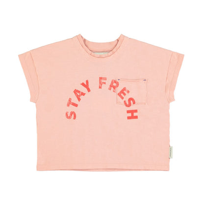 T-shirt Light Pink Stay Fresh Print