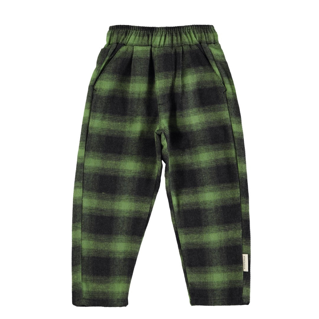 Trousers Green &amp; Black Checkered