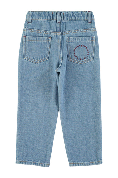 Unisex Trousers Washed Navy Denim