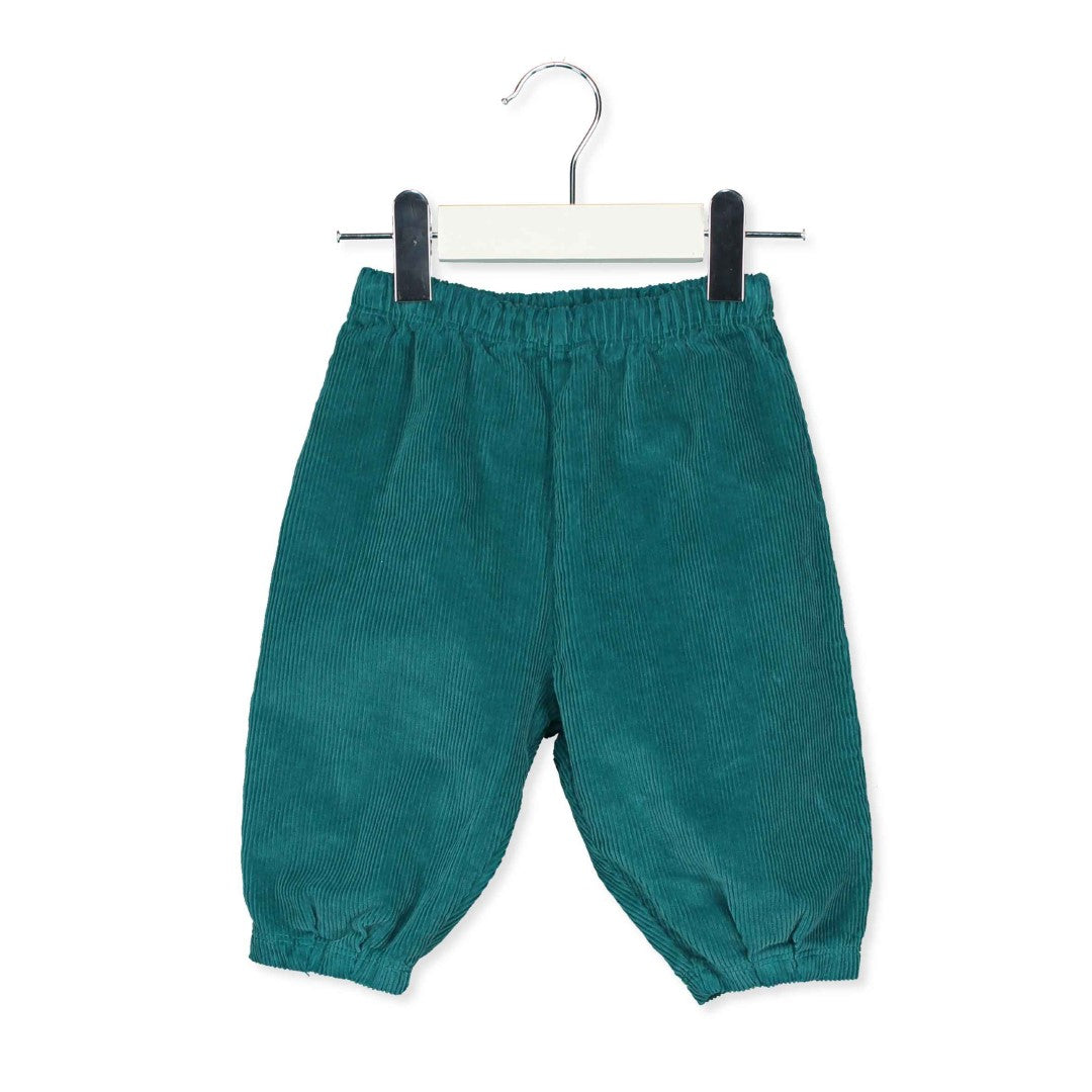 Baby Corduroy Pants Forest Green Solid