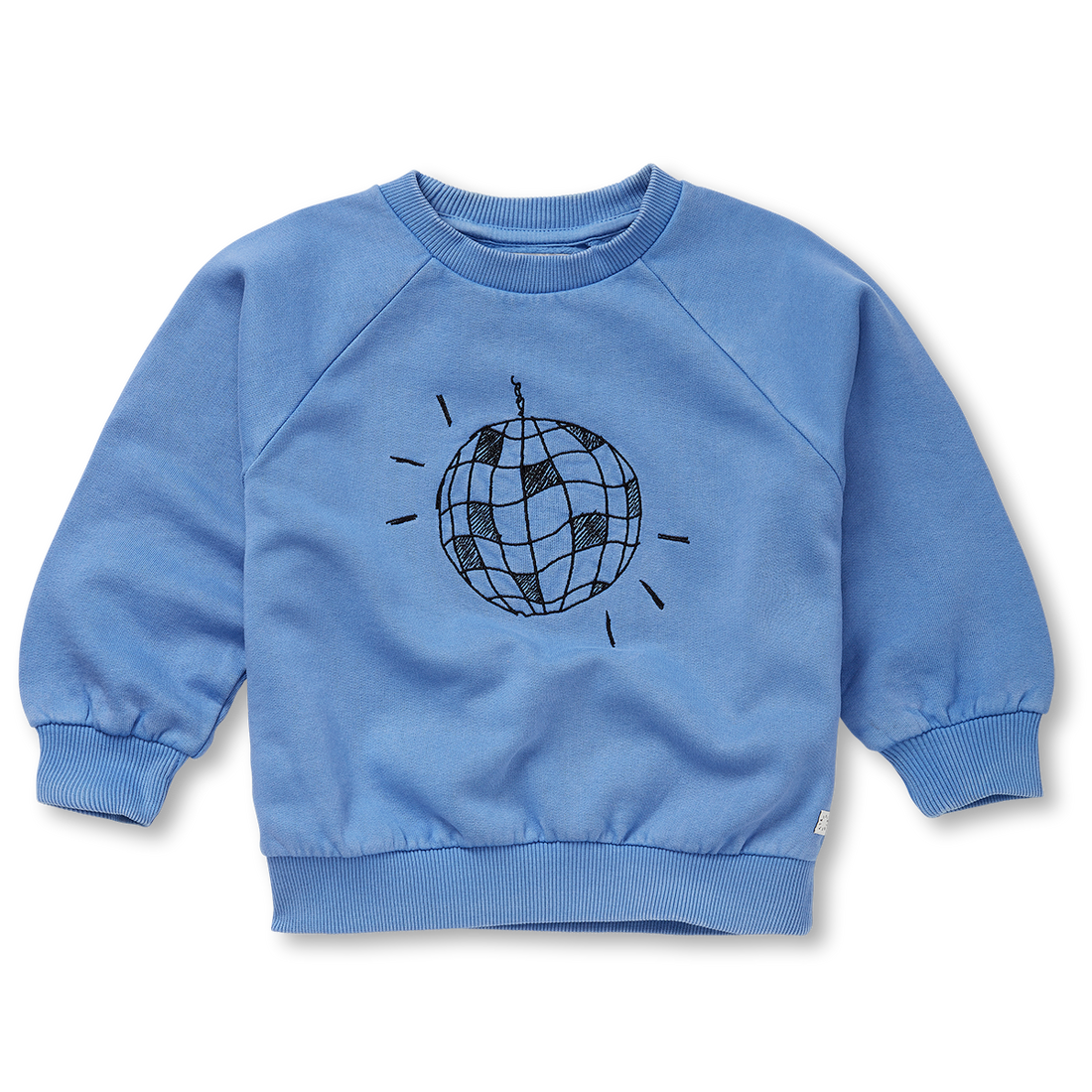 Sweatshirt Raglan Disco Ball Molecule Blue