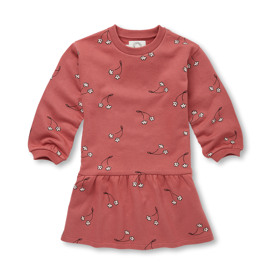 Dress Cherry Flower Print Mauve