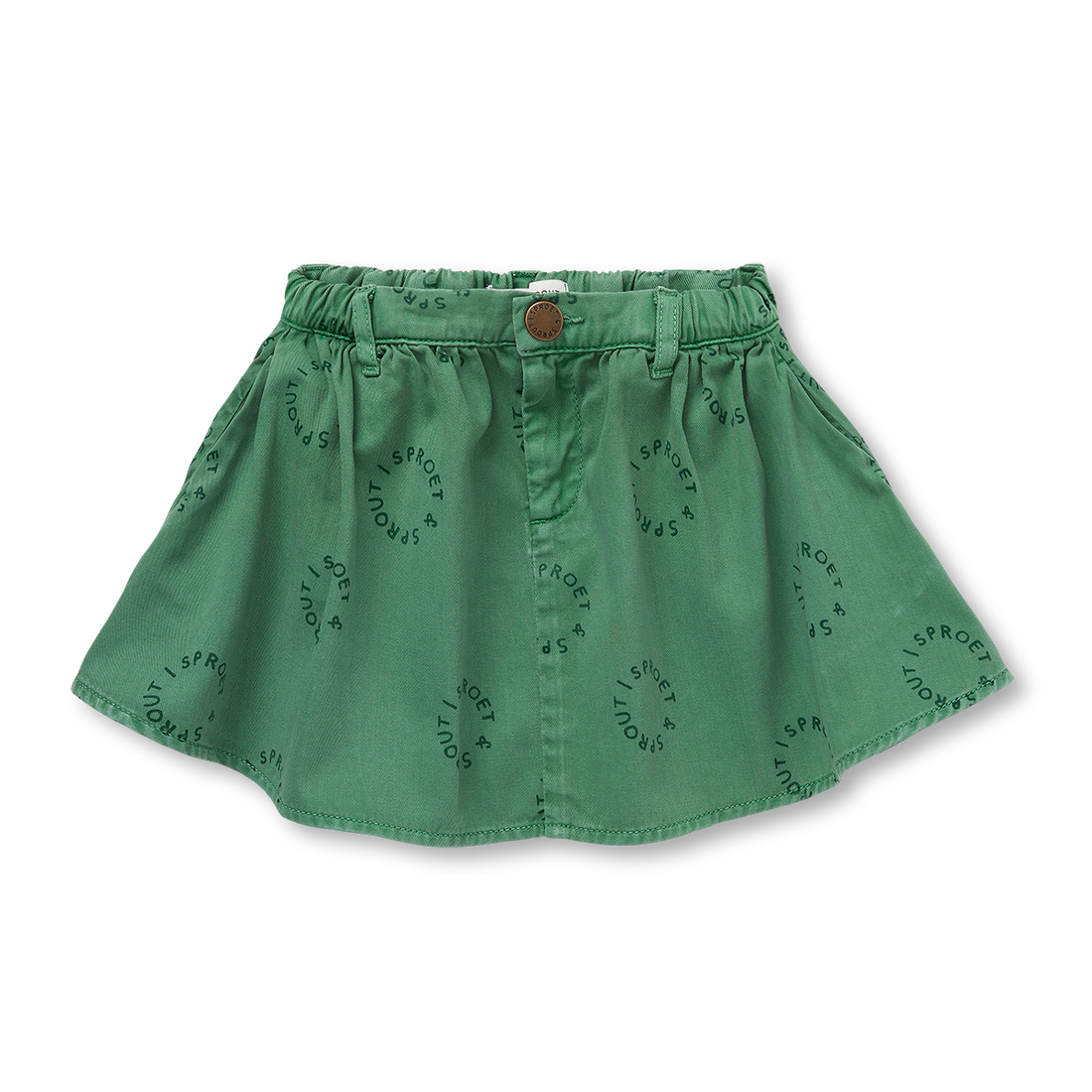 Denim Skirt Green Evergreen