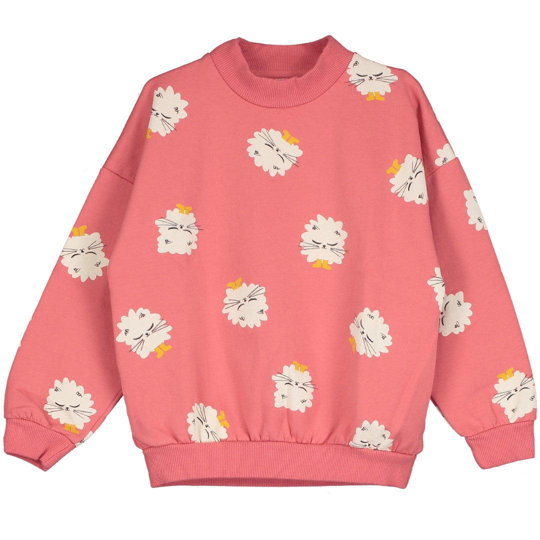 Sweatshirt Kittens In Boots Coral