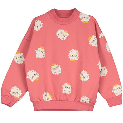 Sweatshirt Kittens In Boots Coral