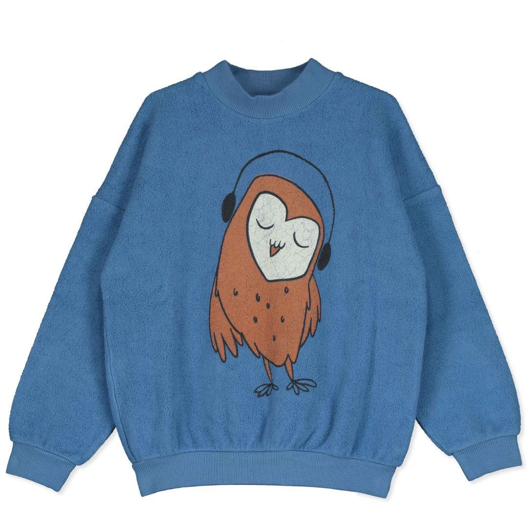 Teddy Sweatshirt Owl Blue