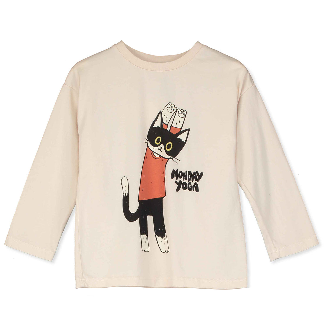 Long Sleeve T-shirt Yogui Cat Cream