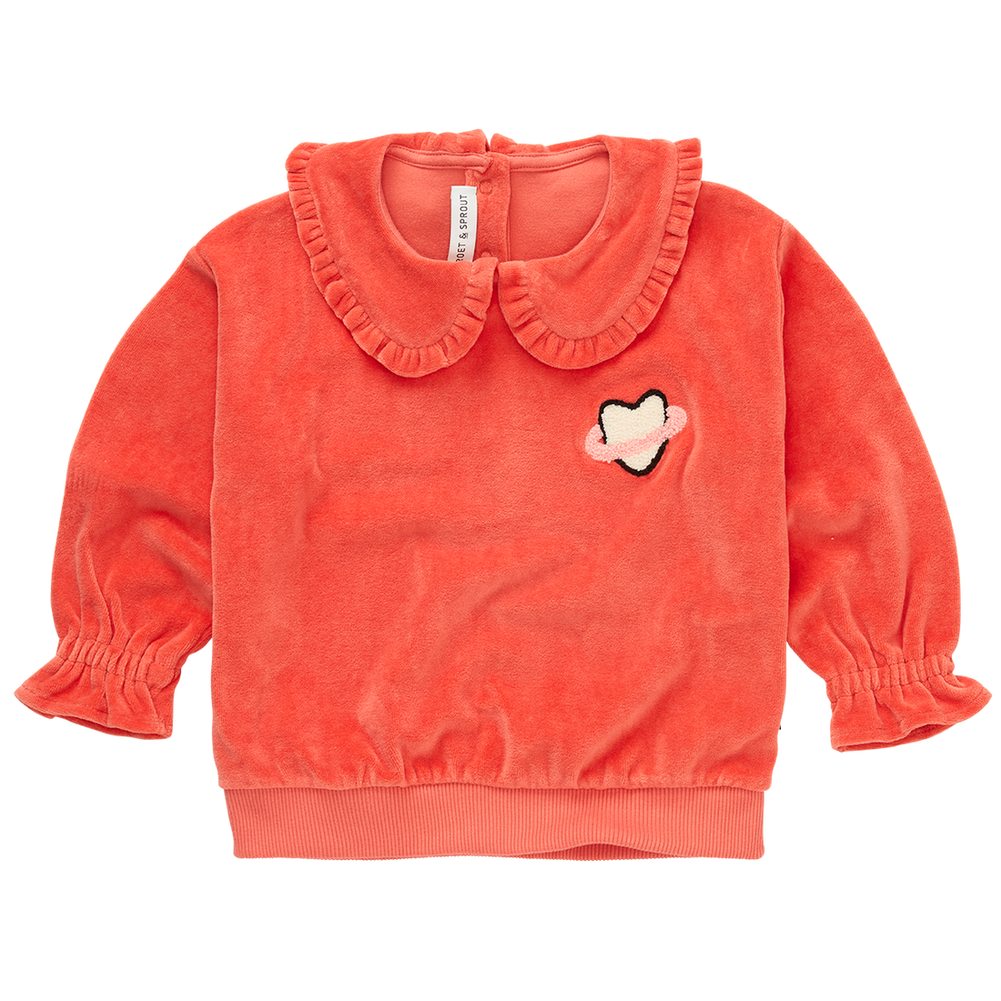 Sweatshirt Velvet Ruffle Collar Grenadine