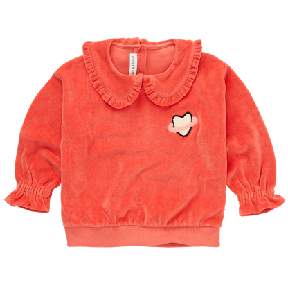 Sweatshirt Velvet Ruffle Collar Grenadine