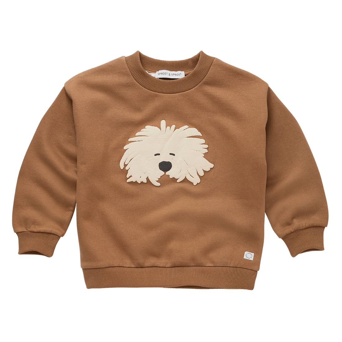 Sweatshirt Moustache Dog Mocca
