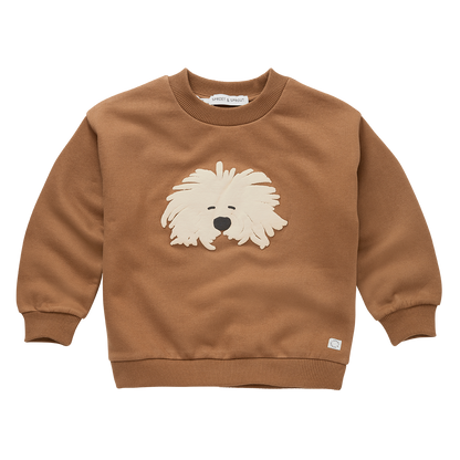 Sweatshirt Moustache Dog Mocca