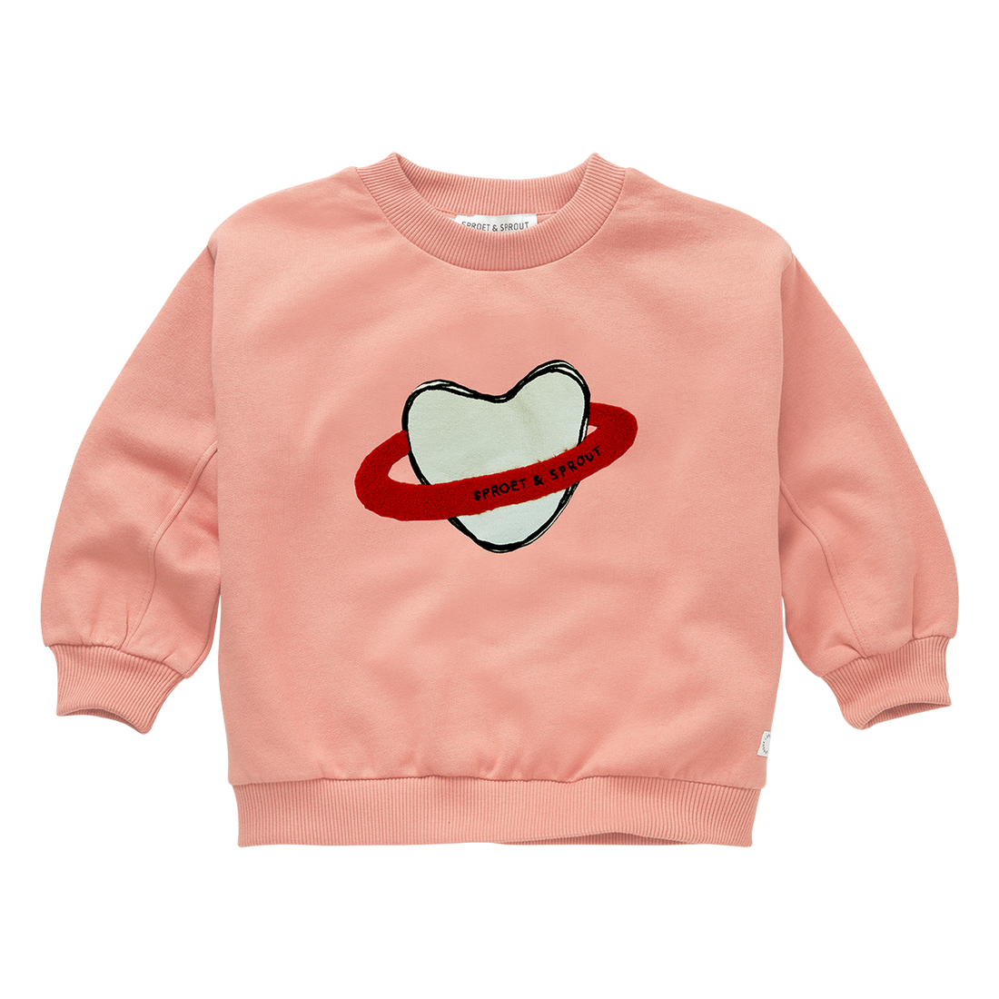 Sweatshirt Heart Saturn Peach Parfait