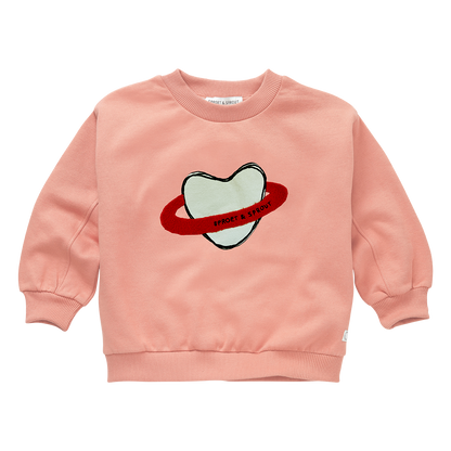Sweatshirt Heart Saturn Peach Parfait