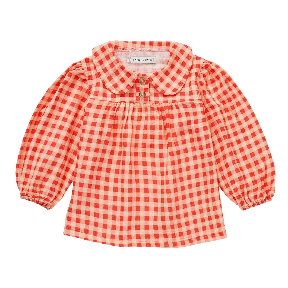 Girls Check Blouse Grenadine