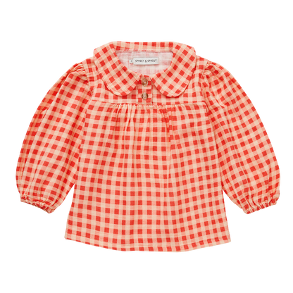Girls Check Blouse Grenadine