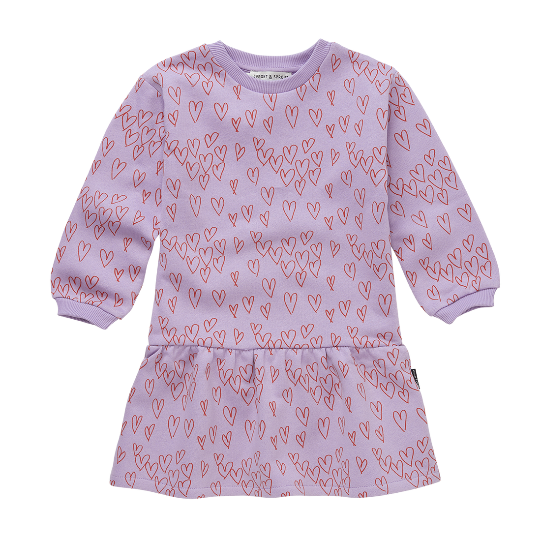 Dress Hearts Print Lavender